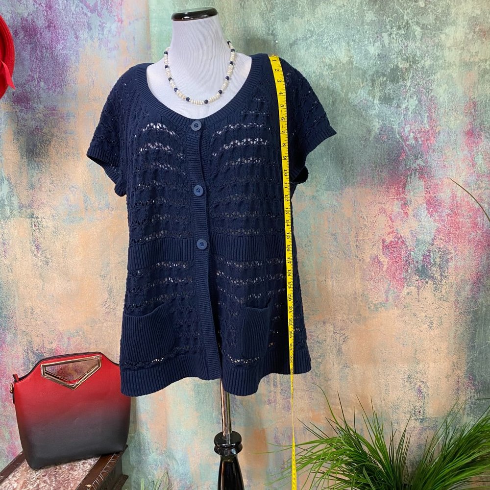 📌Jones New York Knitted Cotton Cardigan - Picture 7 of 15